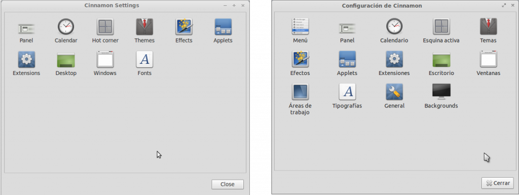 Comparando paneles de Cinnamon 1.4 a cinnamon 1.6.1