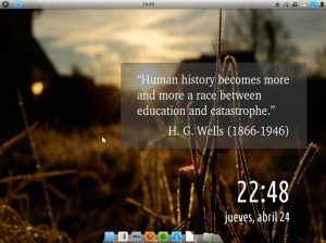 Variety Wallpaper Changer nos permitirá gestionar el cambio de wallpapers, frases y hasta un reloj digital para nuestro escritorio