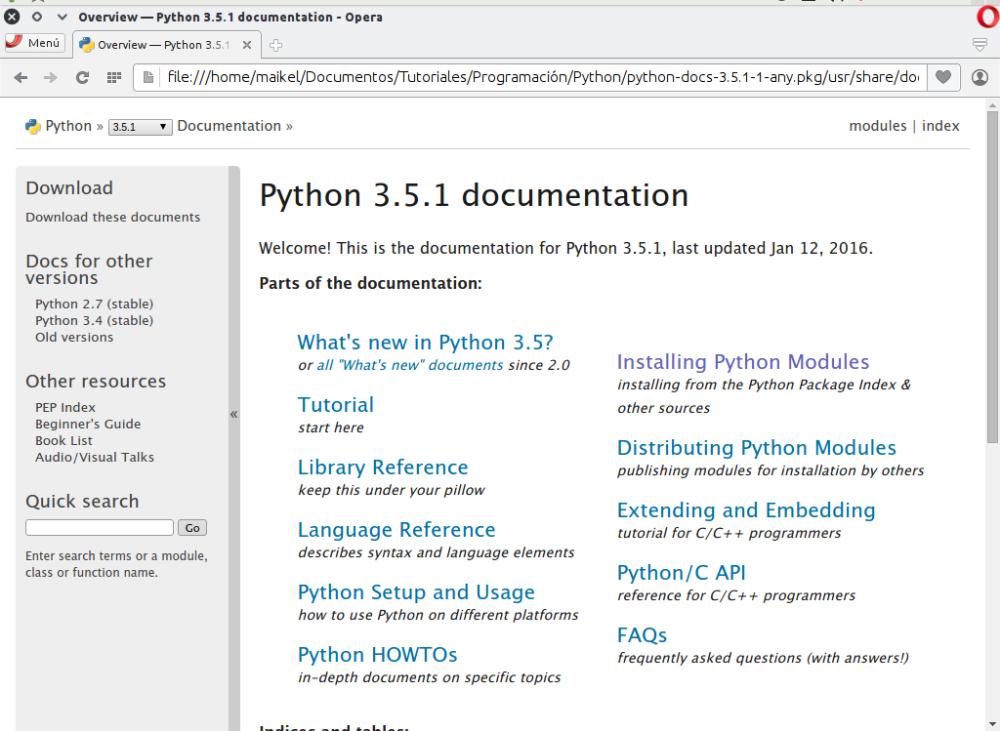 Documentación oficial Python 3.5.1