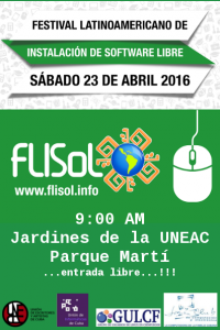 Cartel promocional del FLISOL 2016