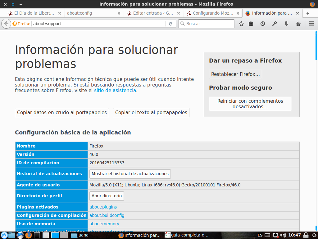 Esta página contiene información técnica que puede ser útil cuando intente solucionar un problema.